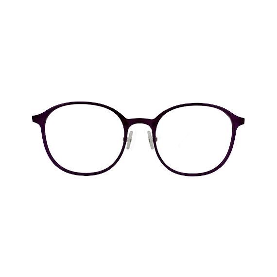 Woman round glasses brown