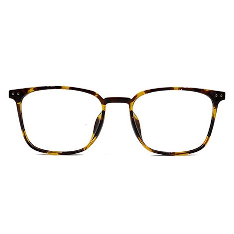 Woman round glasses brown
