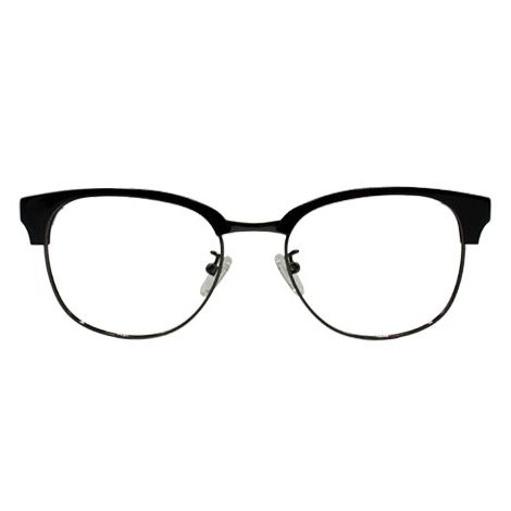 Woman round glasses brown