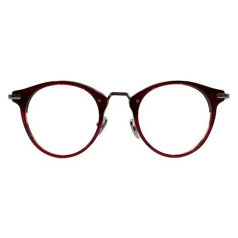 Woman round glasses brown