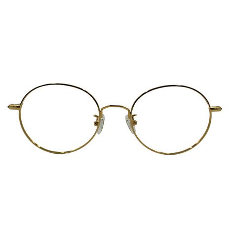 Woman round glasses brown