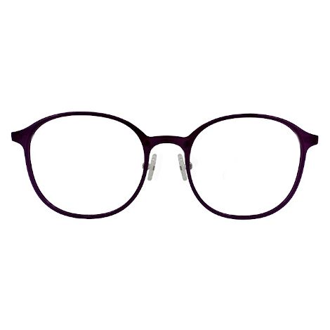 Woman round glasses brown